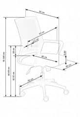 MAURO fotel pracowniczny czarny / popiel (1p=2szt)