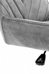 RICO fotel młodzieżowy popielaty velvet