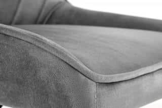 RICO fotel młodzieżowy popielaty velvet