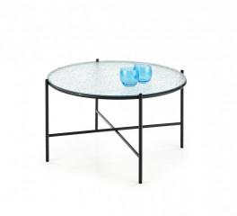Odkládací stolek ROSALIA - čiré sklo/černá