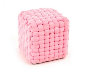 RUBIK pufa jasny różowy