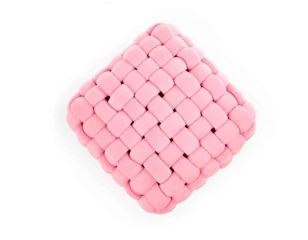 RUBIK pufa jasny różowy