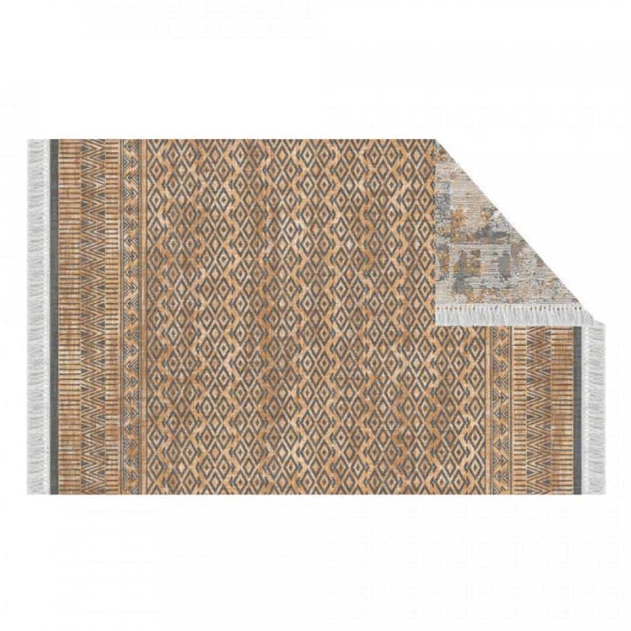 Tempo Kondela Oboustranný koberec MADALA 80x150 cm - hnědá/vzor