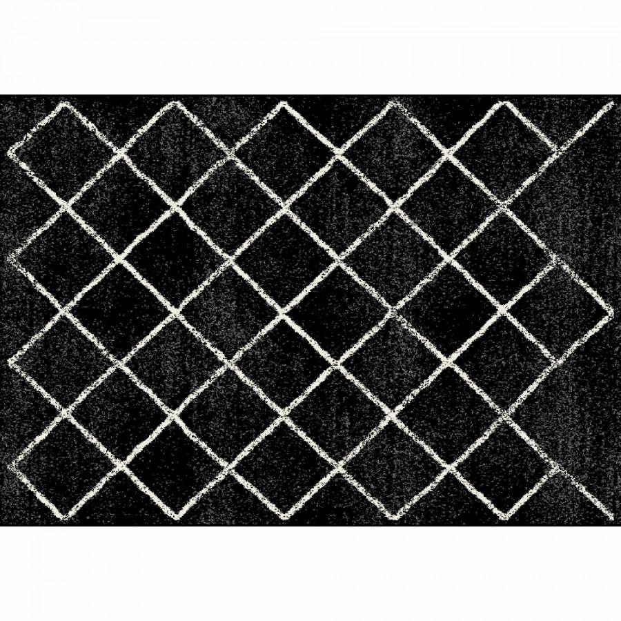 Tempo Kondela Koberec MATES TYP 1 57x90 cm - černá/bílá/vzor