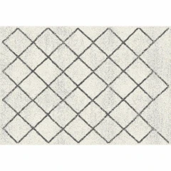 Koberec MATES TYP 2 67x120 cm - béžová/černá/vzor