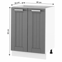 Spodní skříňka, tmavě šedá/bílá, JULIA TYP 56