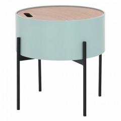 Příruční stolek MOSAI - neo mint / přírodní / černá