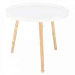 Příruční stolek SANSE TYP 1 - bílá/přírodní