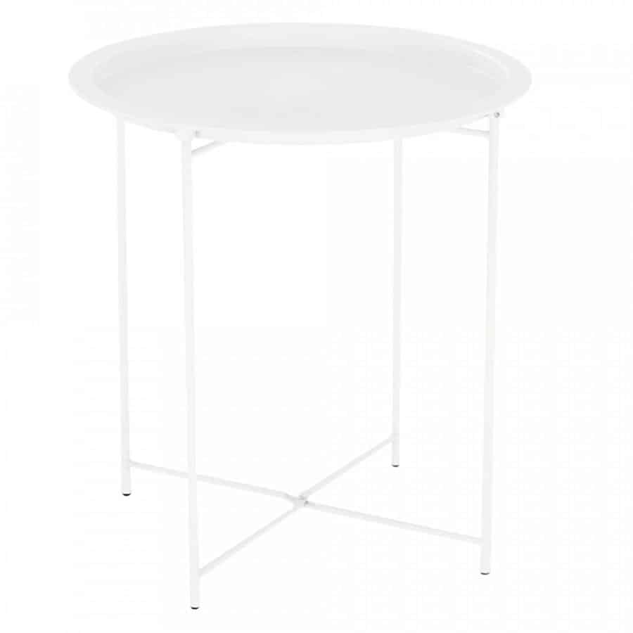 Tempo Kondela Příruční stolek s odnímatelným tácem RENDER - bílý