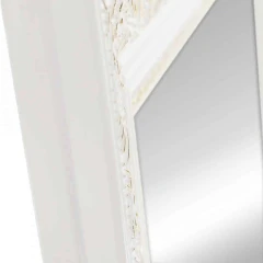 Stojanové zrcadlo, bílá/bílo zlatý ornament, LAVAL