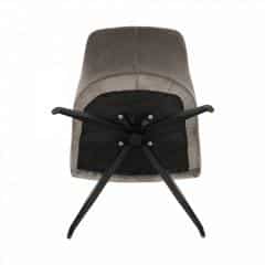 Otočná židle, šedohnědá Taupe Velvet látka/černá, VELEZA