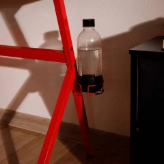 PC stůl / herní stůl, červená / čierna, LATIF