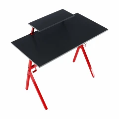 PC stůl / herní stůl, červená / čierna, LATIF
