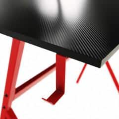 PC stůl / herní stůl, červená / čierna, LATIF