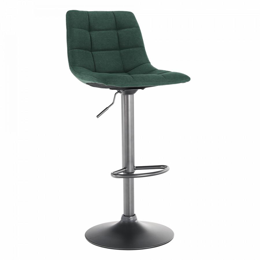 Levně Tempo Kondela Barová židle LAHELA - zelená / černá + kupón KONDELA10 na okamžitou slevu 3% (kupón uplatníte v košíku)