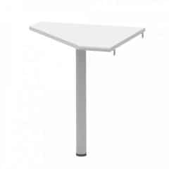 Rohový stolek, bílá/kov, JOHAN 2 NEW 06