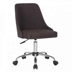 Kancelářská židle EDIZ - hnědá/chrom