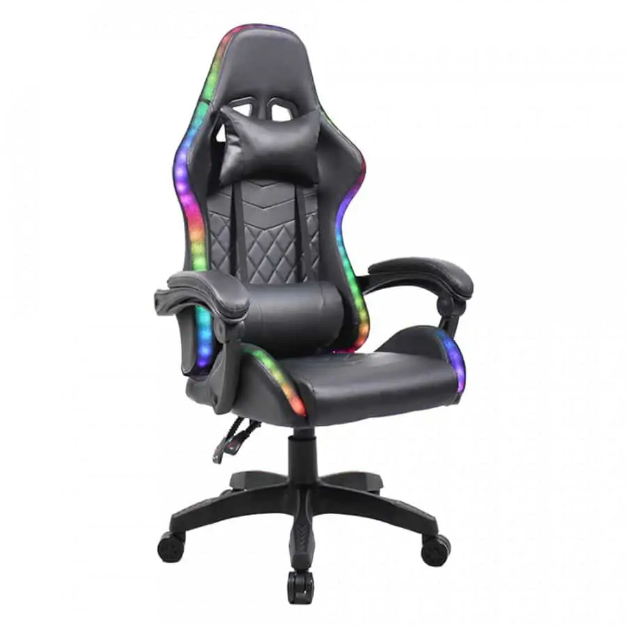 Herní křeslo MAFIRO s RGB LED - černé