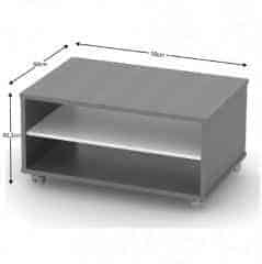 Konferenční stolek, grafit / bílá, RIOMA NEW TYP 32