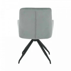 Otočná židle, šedá Velvet látka/černá, VELEZA