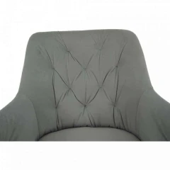 Otočná židle, šedá Velvet látka/černá, VELEZA