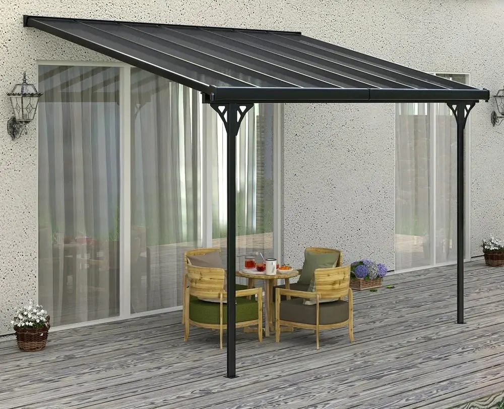 Rojaplast BRUCE F pergola – ŠEDÝ polykarbonát