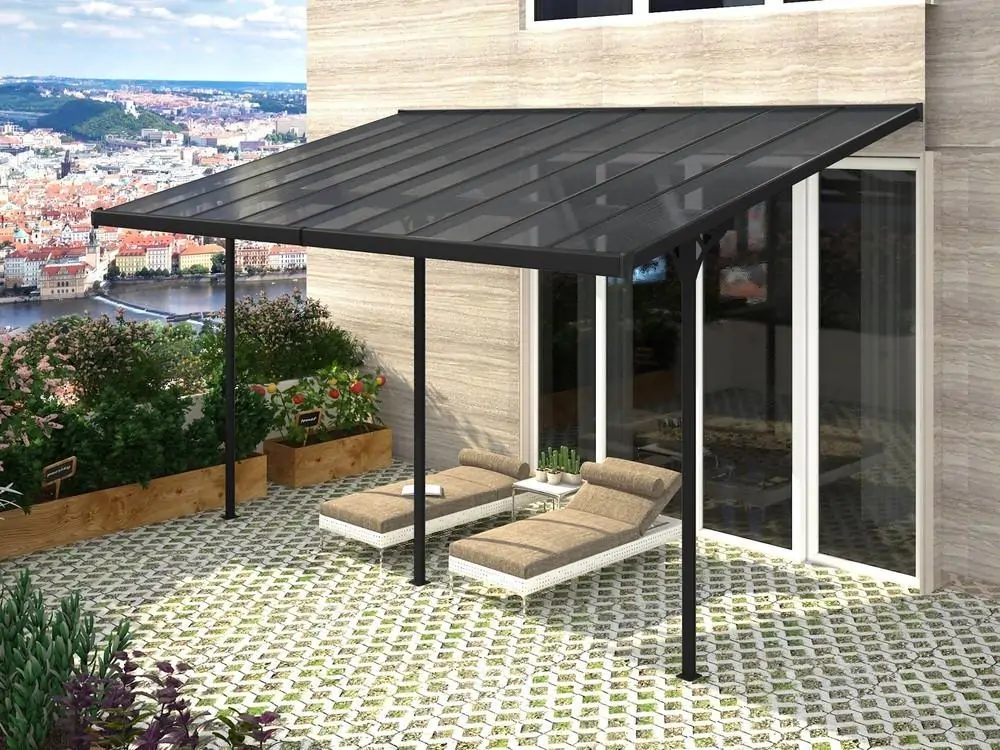 Rojaplast BRUCE H pergola – ŠEDÝ polykarbonát