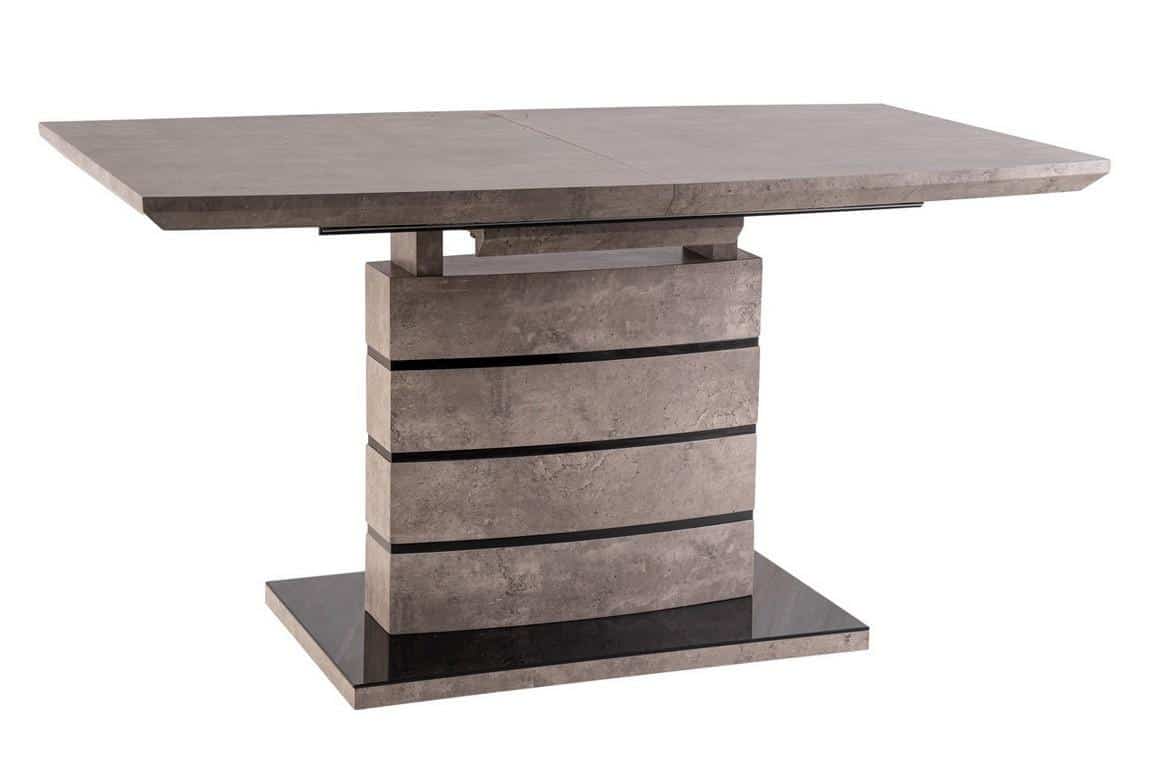 Casarredo Jídelní stůl rozkládací LEONARDO 140x80 - beton/černá