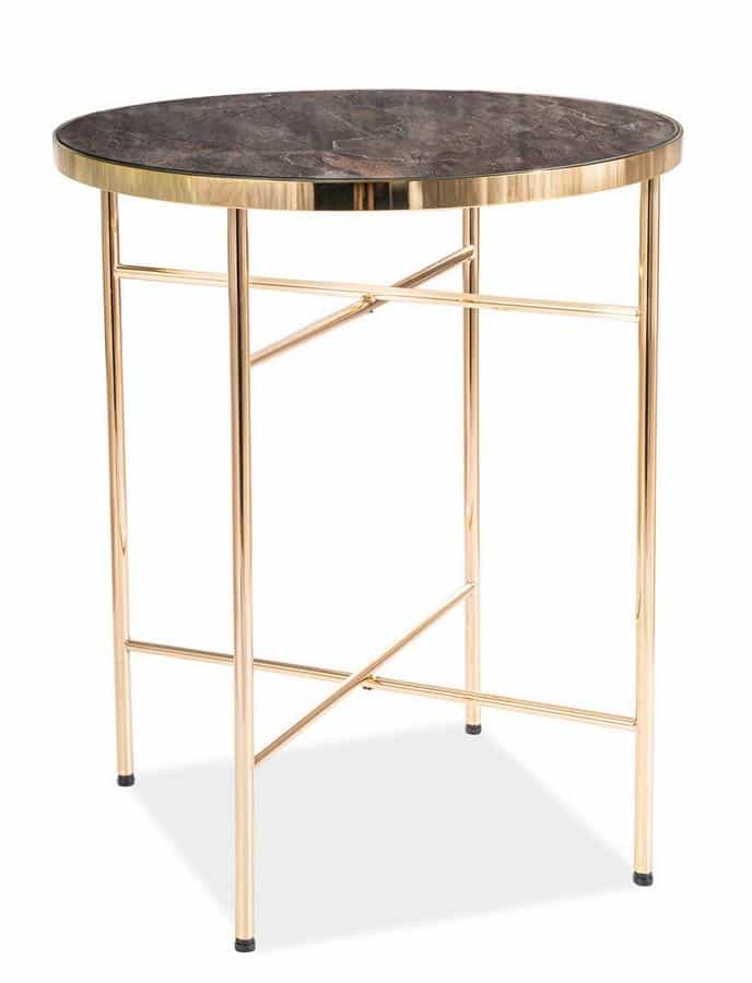 Casarredo Konferenční stolek IBIZA C mramor/zlatý