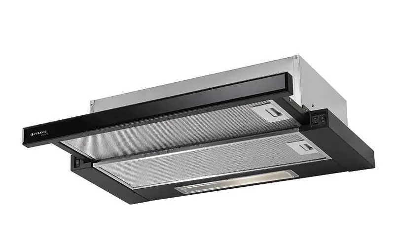 Casarredo Odsávač par SLIDING BLACK GLASS inox/black