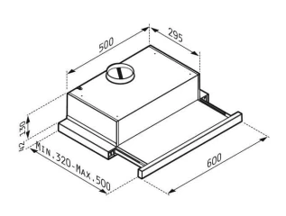 Odsávač par SLIDING POWER SLIM inox