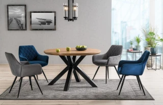 Jídelní stůl RITMO 120 dub/černá mat