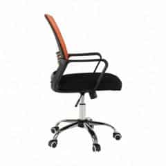 Kancelářská židle, síťovina oranžová / látka černá, APOLO NEW