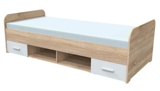 Dětský pokoj DOMINO (postel, skříň, regál) sonoma/bílá