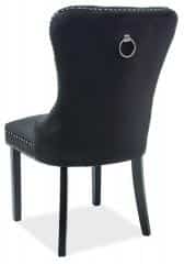 Jídelní čalouněná židle AUGUST VELVET černá/černá