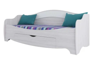 Postel 80x200 AKVAREL jasan angkor světlý/bílá mat