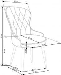 Jídelní židle K366 - bordó č.7