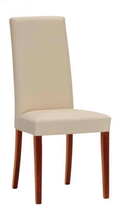 ATAN Jídelní židle Nancy - koženka beige/třešeň - II.jakost