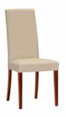 Jídelní židle Nancy - koženka beige/třešeň - II.jakost č.1