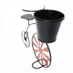 RETRO květináč ve tvaru kola, bordó / černá, Semil