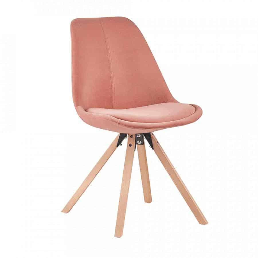Levně Tempo Kondela Židle SABRA - růžová/buk + kupón KONDELA10 na okamžitou slevu 3% (kupón uplatníte v košíku)