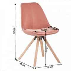 Židle, růžová Velvet látka / buk, Sabra