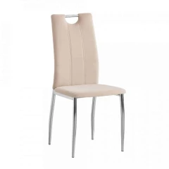 Jídelní židle OLIVA NEW - béžová /chrom