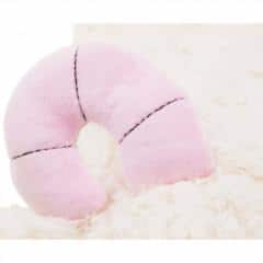 Taburet v tvare ovečky látka Velvet biela/ružová/prírodná, LOLA