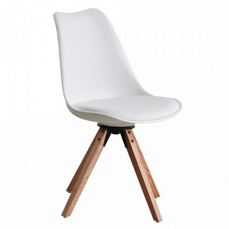 Levně Tempo Kondela Stylová otočná židle ETOSA - bílá + kupón KONDELA10 na okamžitou slevu 3% (kupón uplatníte v košíku)