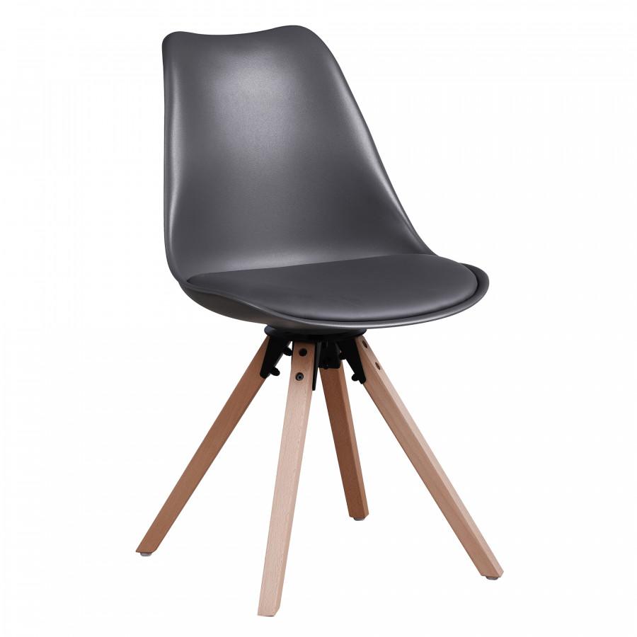 Levně Tempo Kondela Stylová otočná židle ETOSA - tmavě šedá + kupón KONDELA10 na okamžitou slevu 3% (kupón uplatníte v košíku)