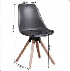 Stylová otočná židle, tmavě šedá , ETOSA