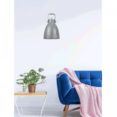 Visící lampa, šedá / kov, AIDEN typ3