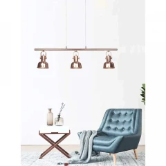 Visící lampa v retro stylu, kov, rose gold, AVIER TYP 4