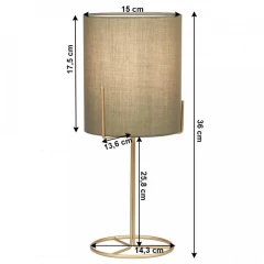Stolní lampa, kov / šedohnědá Taupe, Anele